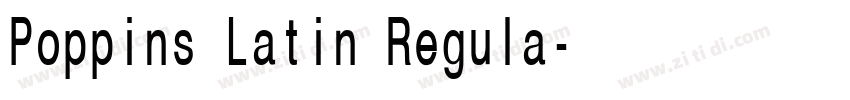 Poppins Latin Regula字体转换